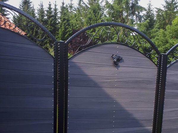 sichtschutzwand, sichtschutzzaun grau schwarz